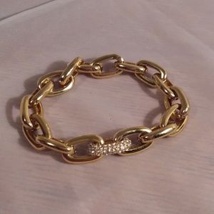 Vintage Gold Tone Chain Link Bracelet X Large